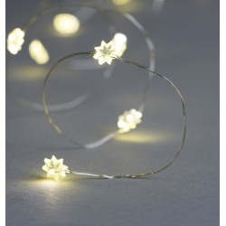 Sirius Silke mini flower, lichtsnoertje, 40 lampjes, clear/silver