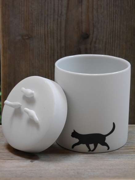 Räder porcelainstories pot met deksel Cat