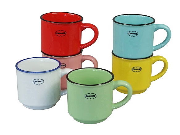 opslaan weduwnaar Ondergedompeld Cabanaz stackable mok, drink je koffie uit deze mooie retro mok