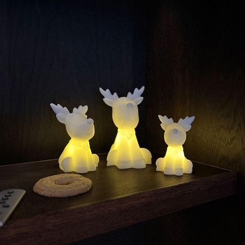 Sirius led figuur wax Rendier Naja 9cm, set van 2