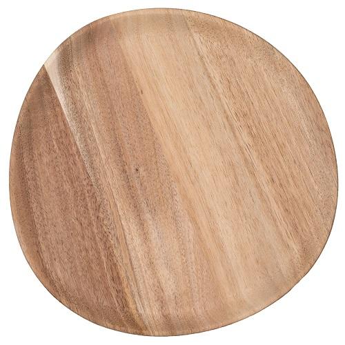 Räder schaal Acacia hout, organisch rond