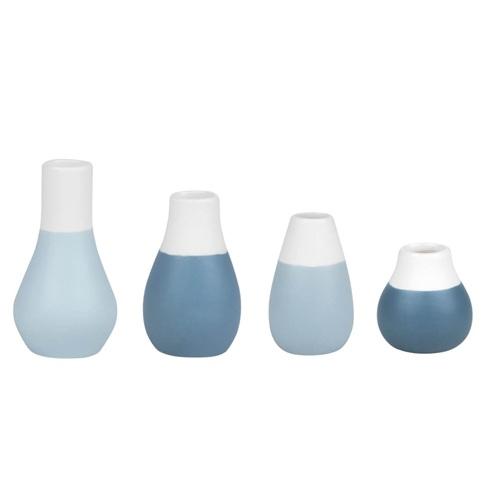 Räder mini vaasjes pastel Blauw, set van 4