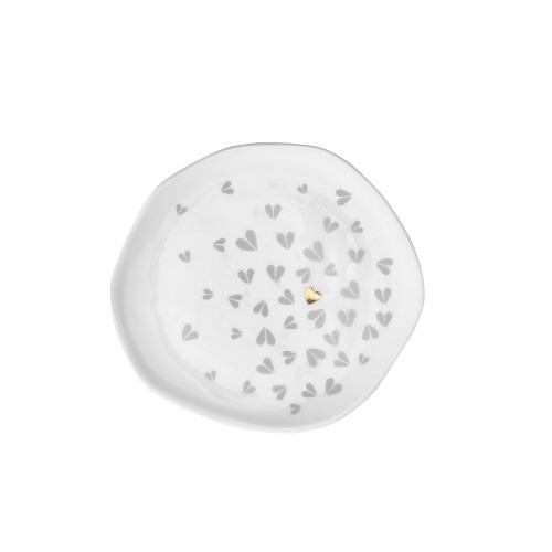 Räder schaaltje bordje wit met kleine hartjes