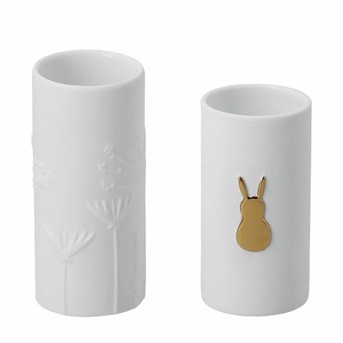 Räder mini vaasjes Bloemen en Haasje, set van 2