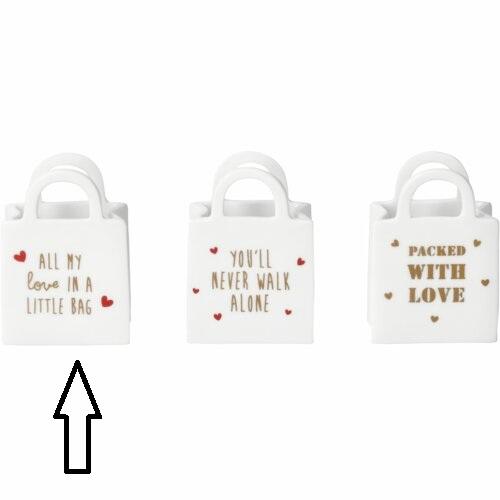 Räder mini tasje porselein All my love in a little bag