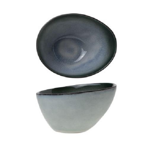 Spiaggia kommetje stoneware grijsblauw ovaal