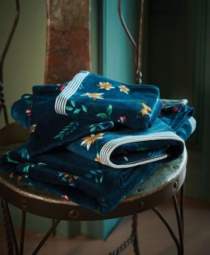 PIP Studio gastendoekje Bloemen Donker blauw