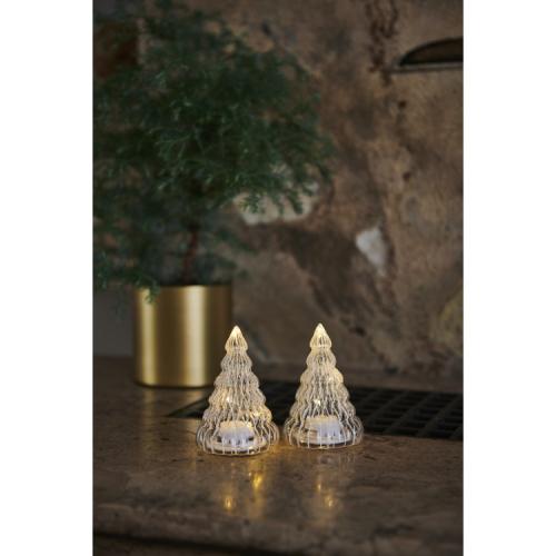 Sirius Lucy Tree Clear Glass kerstboom, setje van 2