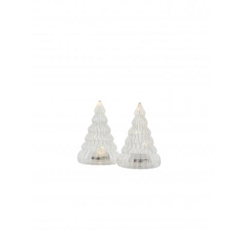 Sirius Lucy Tree Clear Glass kerstboom, setje van 2