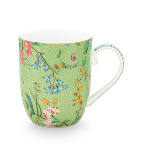 PIP small mok 145 ml jolie flowers green