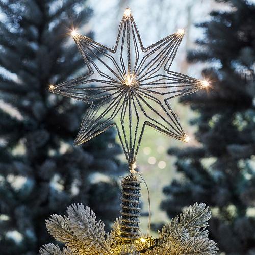 Sirius Kerstboom Piek Kerstster Chloe zilver