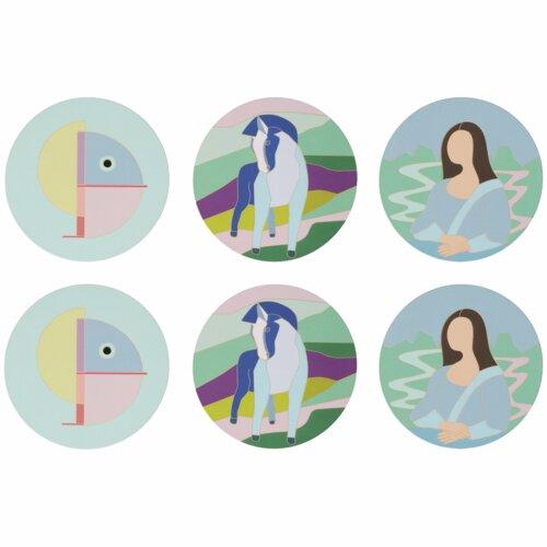 Räder Coasters Onderzetters Art Collection, set van 6
