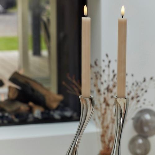 Sirius led diner kaars Sille 25 cm Krone licht caramel, set van 2