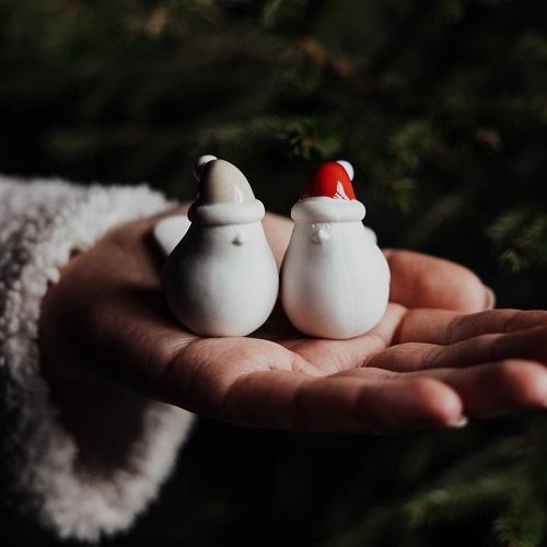 Storefactory vogel Elin kerstmuts rood small