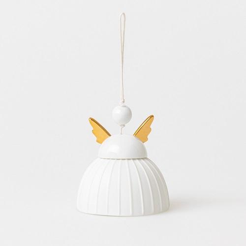 Räder hanger porselein Engel met gouden vleugels