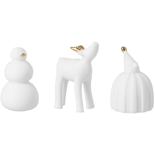 Räder figuurtjes Sneeuwpop, mannetje en hertje set van 3