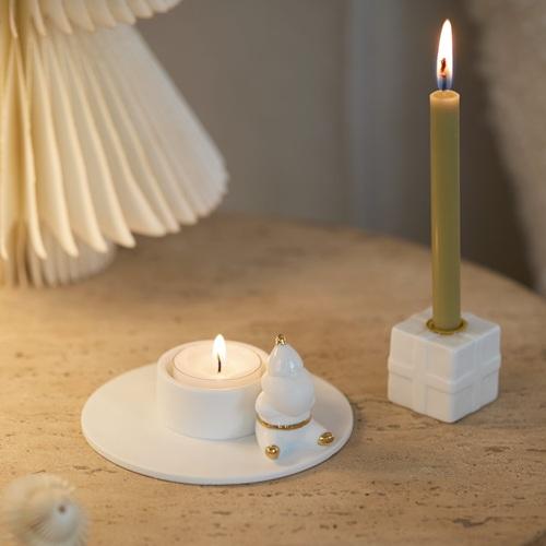 Räder waxinelichthouder Santa zittende Kerstman