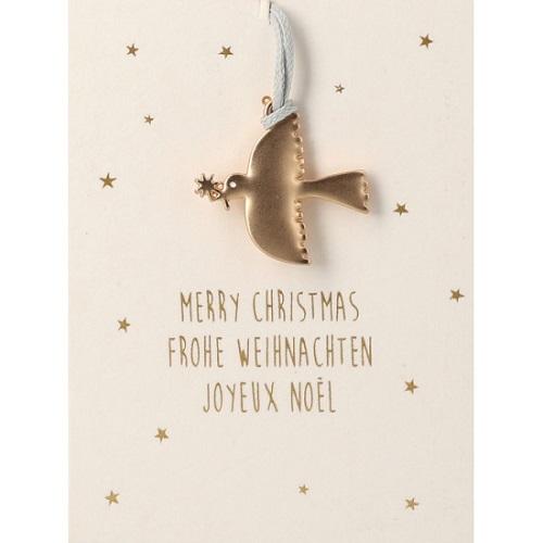 Räder hanger metaal op kaartje Vogel
