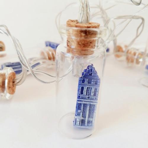 Mini lights grachtenpandje delfts blauw