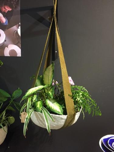 Brass plantenpot porselein, handgemaakt