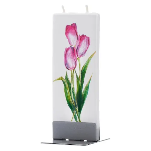Flatyz platte kunst kaars Red Tulips