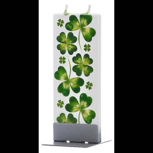 Flatyz platte kunstkaars St. Patrick's day Clovers