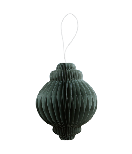 Papieren ornament hanger Pinegreen