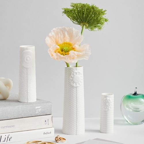 Dottir Pipanella vaasjes Flock Clean linnen, set van 3