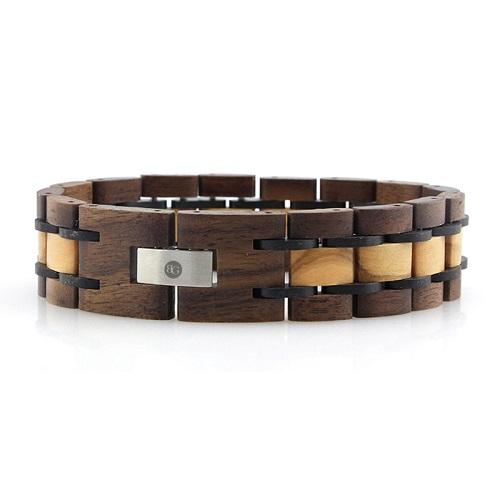 images/productimages/small/drakon-brisa-gaia-walnut-wood-olive-wood-black-stainless-steel-houten-armband.jpg