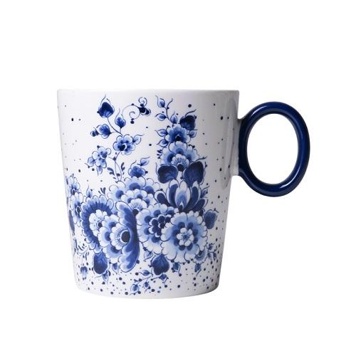 Heinen Delftsblauw mok blauwe stip Bloemenzee