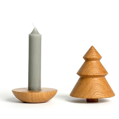 Kaarsenstander eikenhouten boom Oh!