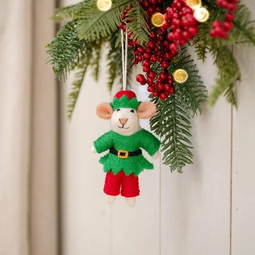 Sjaal met verhaal hanger Muis Kerst Elf
