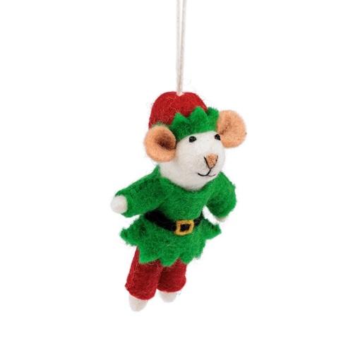 Sjaal met verhaal hanger Muis Kerst Elf