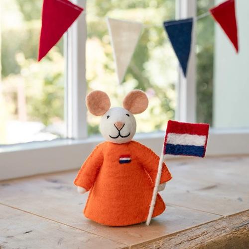 Sjaal met verhaal Holland Muis met vlag