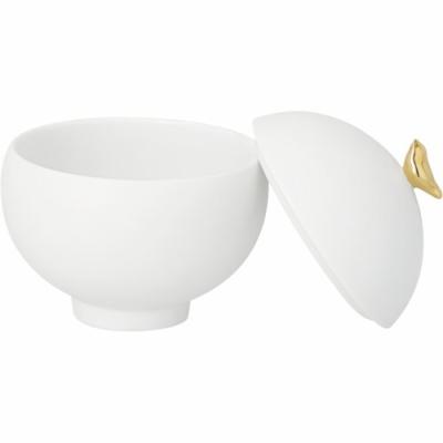 Räder porcelainstories potje met deksel vogel goud