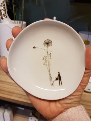 Räder Wonderland schaaltjes gold porselein, set van 3