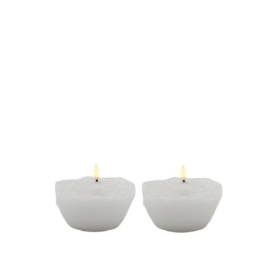 Sirius Bloem kaars Rosita cremewit, set van 2