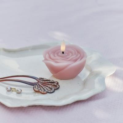 Sirius Bloem kaars Rosita roze, set van 2