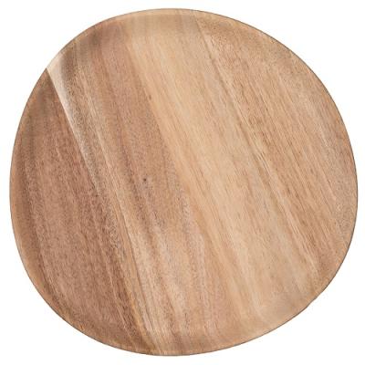 Räder schaal Acacia hout, organisch rond