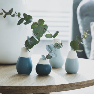 Räder mini vaasjes pastel Blauw, set van 4