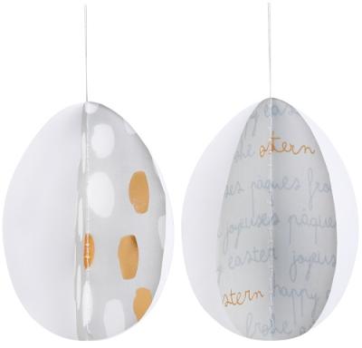 Räder Paasei hangers van papier, setje van 2