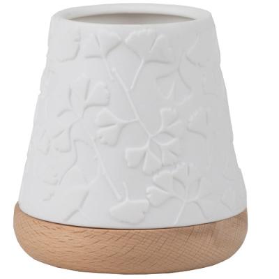 Räder waxinelicht windlicht porselein met hout Floral Gingko small