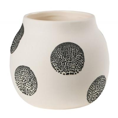 Räder Pearl vaas small offwhite-black