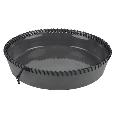 Räder ronde schaal grijs met veter