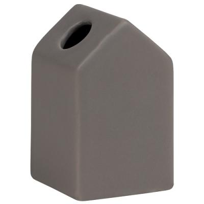 Räder mini vaasjes Huis grijs, set van 4