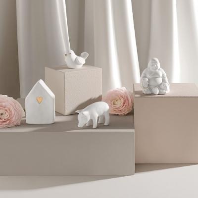 Räder Figuur Vogel porselein met goud