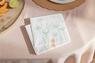 Räder servetten met Lente bloemen