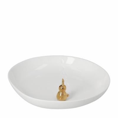 Räder Haasje schaaltje wit met goud
