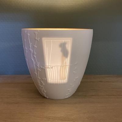 Räder waxinelicht Night Chat wit goud