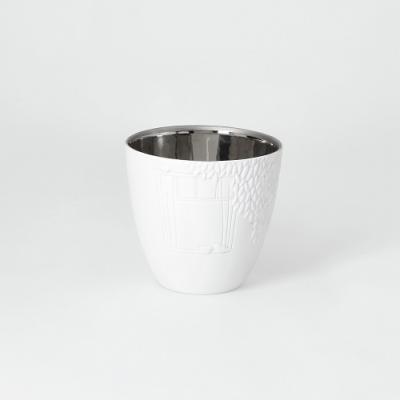 Räder waxinelicht Birdsong wit zilver